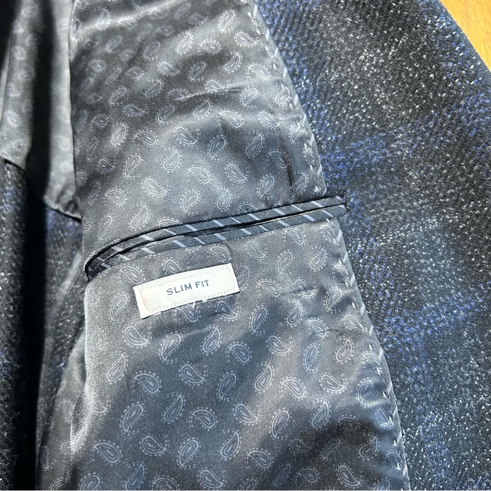 Joseph Abboud Men’s Checkered Wool/Cashmere 44R - Picture 5 of 12